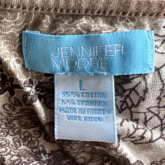 Vintage Y2K Jennifer Moore Tan Beige Floral Cropped Tank Top Women’s Size Large - Picture 15 of 15